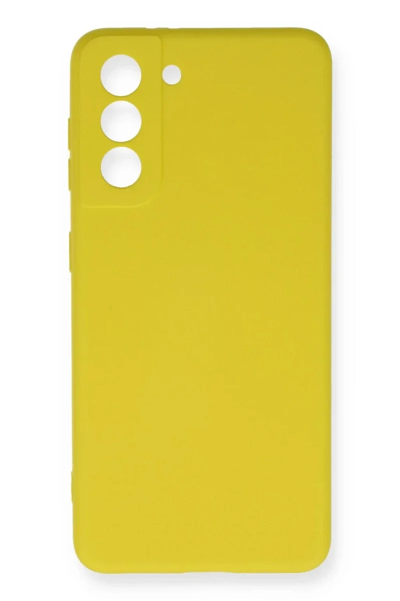 Samsung Galaxy S21 FE Kılıf Nano içi Kadife Silikon - Sarı Samsung Galaxy S21 FE Kılıf Nano içi Kadife Silikon - Sarı