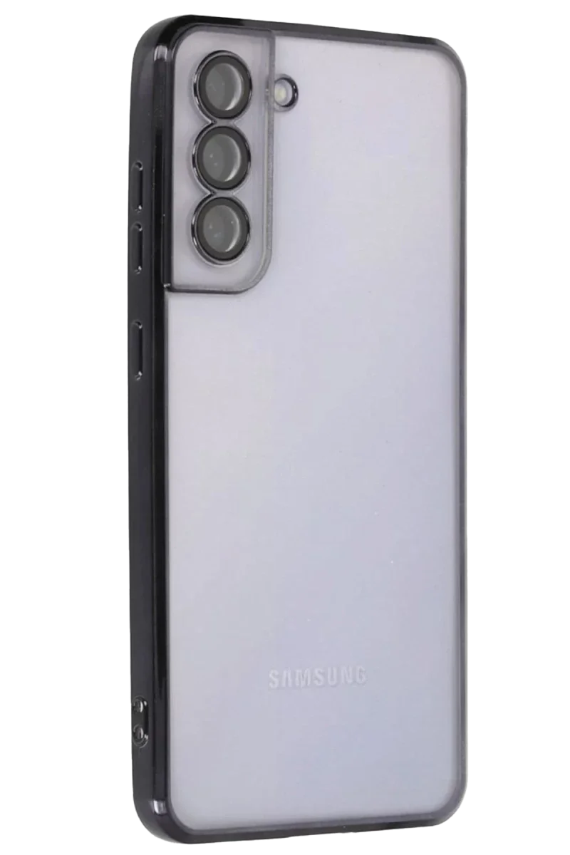 Samsung Galaxy S21 FE Kılıf Razer Lensli Silikon - Siyah Samsung Galaxy S21 FE Kılıf Razer Lensli Silikon - Siyah