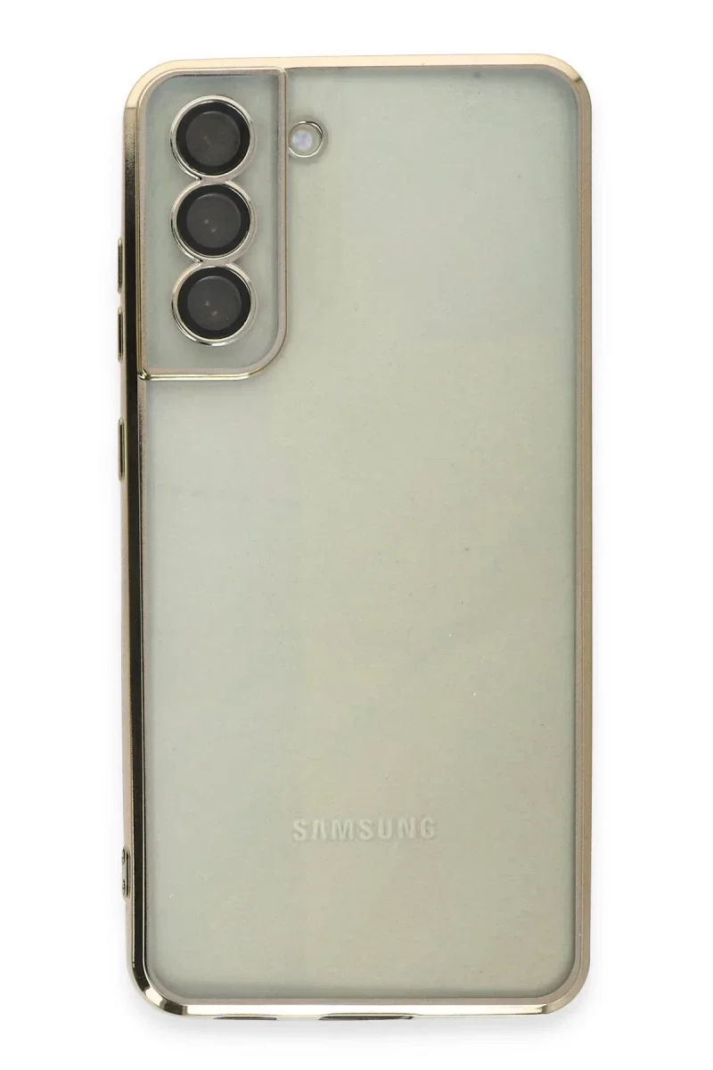 Samsung Galaxy S21 FE Kılıf Razer Lensli Silikon - Gold