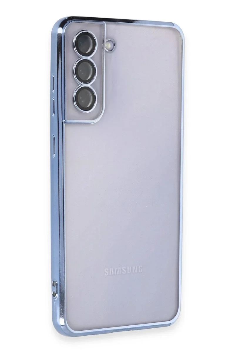 Samsung Galaxy S21 FE Kılıf Razer Lensli Silikon - Açık Mavi Samsung Galaxy S21 FE Kılıf Razer Lensli Silikon - Açık Mavi