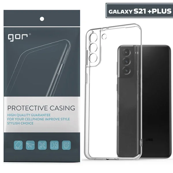 Samsung Galaxy S21+ Plus Şeffaf Kamera Korumalı Silikon Kılıf - Sarılmaz Kalkan Serisi