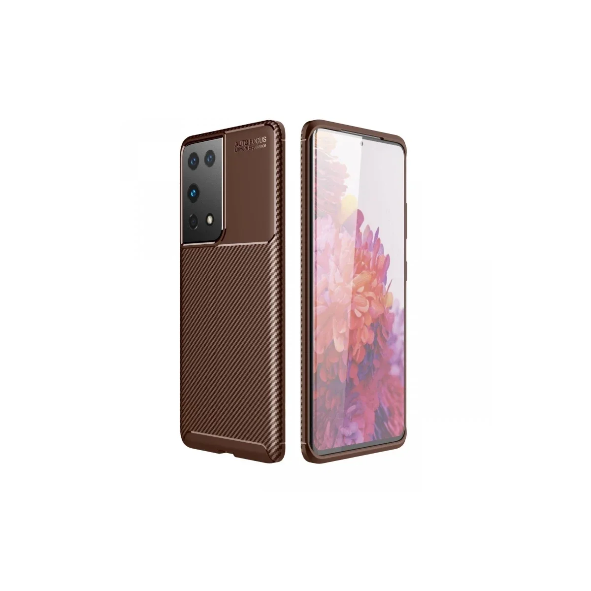 Samsung Galaxy S21 Ultra Kılıf Auto Focus Karbon Kapak - Kahverengi Fiyatı, Yorumları ve Özellikleri