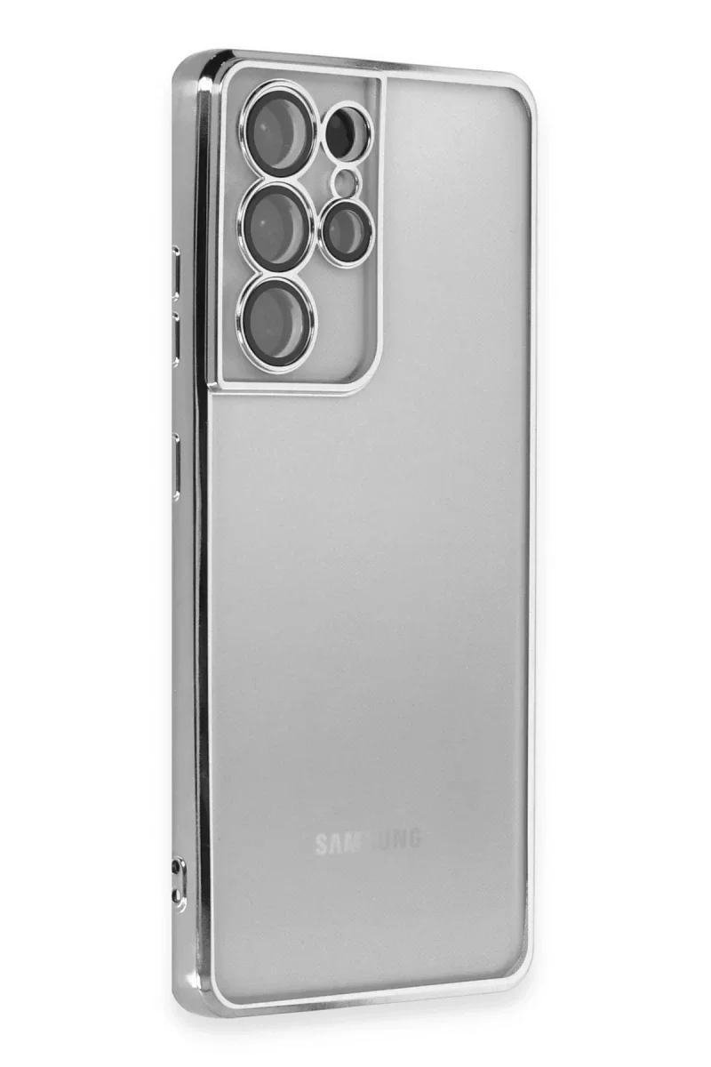 Samsung Galaxy S21 Ultra Kılıf Razer Lensli Silikon - Gümüş Samsung Galaxy S21 Ultra Kılıf Razer Lensli Silikon - Gümüş