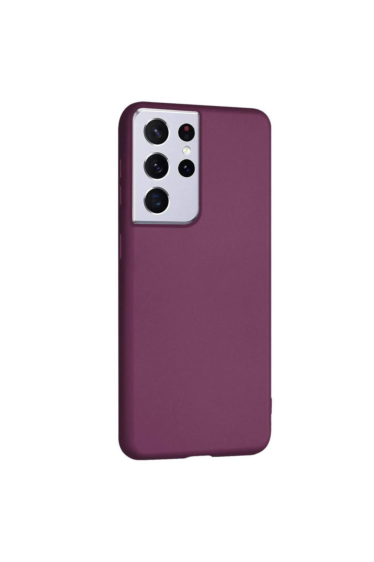 Samsung Galaxy S21 Ultra Premium Silikon Kılıf Bordo