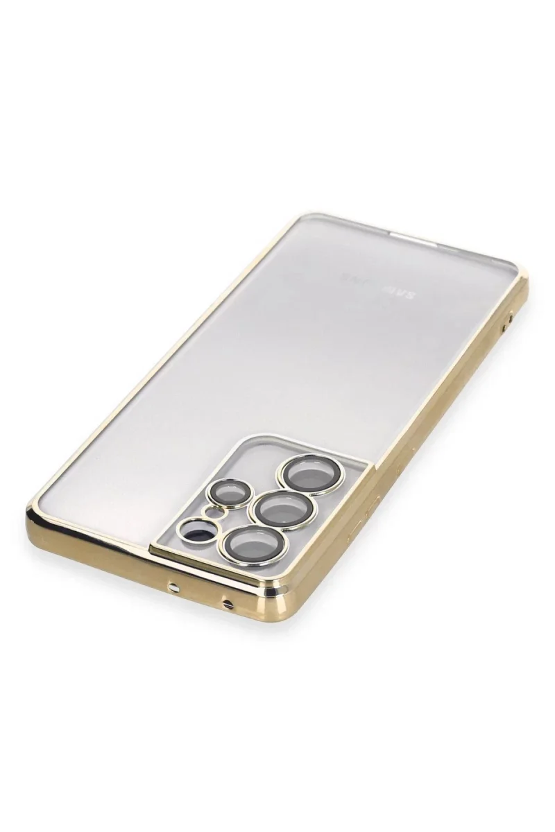Samsung Galaxy S21 Ultra Kılıf Razer Lensli Silikon - Gold Samsung Galaxy S21 Ultra Kılıf Razer Lensli Silikon - Gold