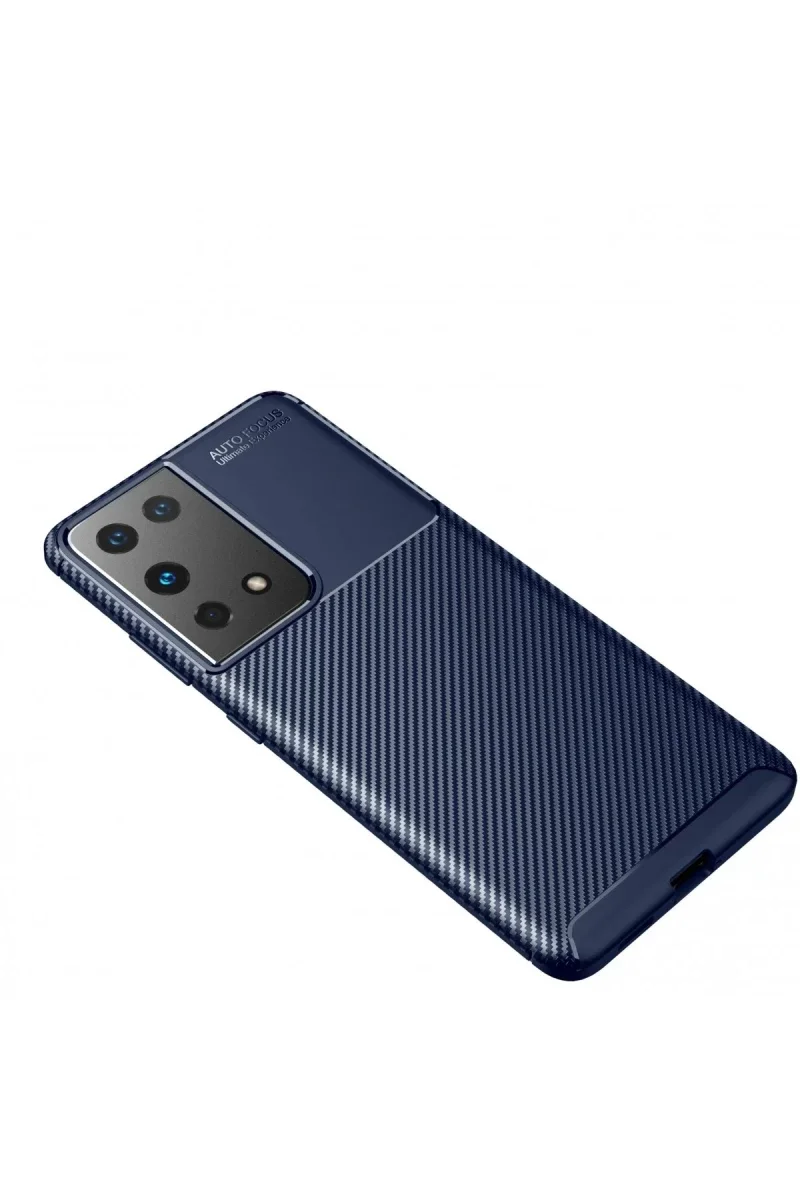 Samsung Galaxy S21 Ultra Kılıf Auto Focus Karbon Kapak - Lacivert Fiyatı, Yorumları ve Özellikleri