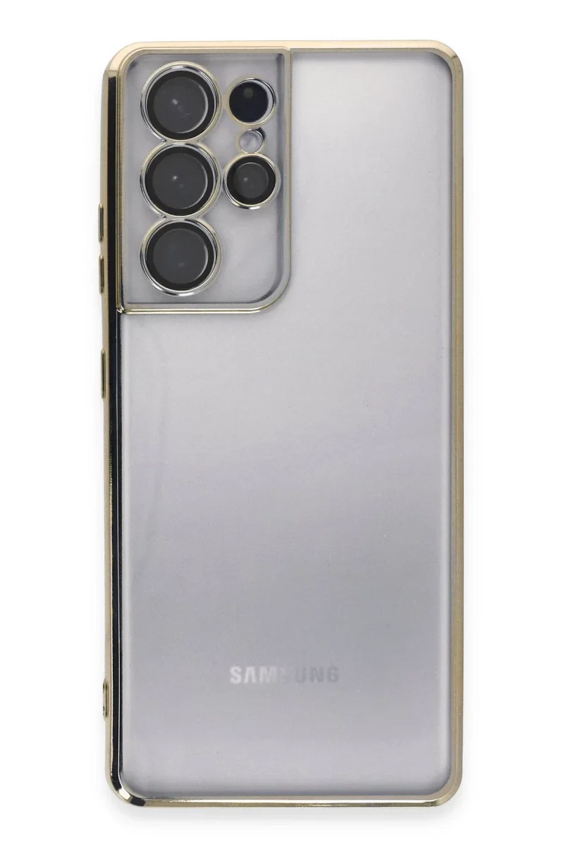 Samsung Galaxy S21 Ultra Kılıf Razer Lensli Silikon - Gold Samsung Galaxy S21 Ultra Kılıf Razer Lensli Silikon - Gold