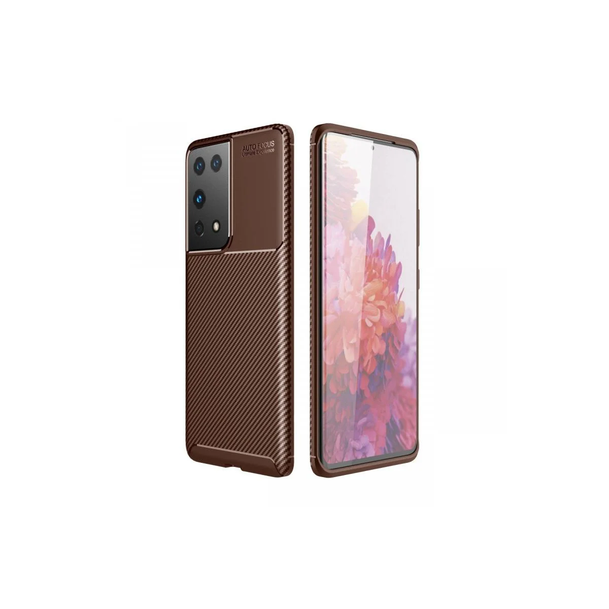 Samsung Galaxy S21 Ultra ile Uyumlu Auto Focus Karbon Kılıf - Kahverengi Darbe Korumalı Telefon Kılıfı Fiyatı, Yorumları ve Özellikleri