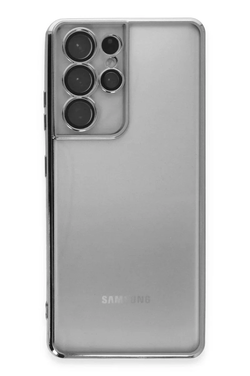 Samsung Galaxy S21 Ultra Kılıf Razer Lensli Silikon - Gümüş Samsung Galaxy S21 Ultra Kılıf Razer Lensli Silikon - Gümüş