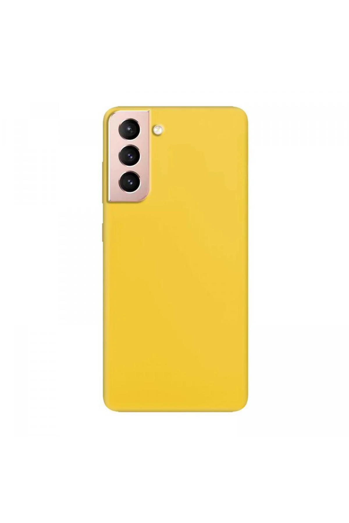 Samsung Galaxy S22 Plus İnce Mat Silikon Kılıf Sarı
