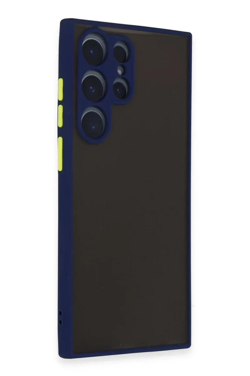 Samsung Galaxy S22 Ultra Kılıf Montreal Silikon Kapak - Lacivert