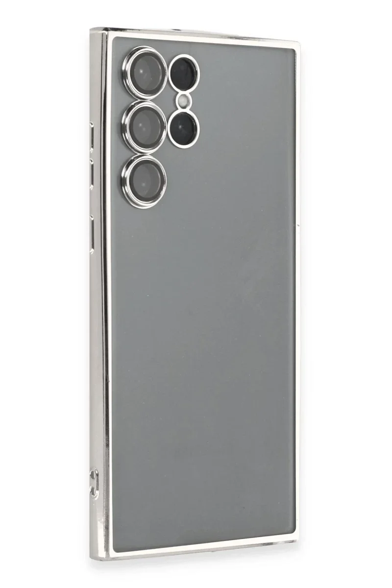 Samsung Galaxy S22 Ultra Kılıf Razer Lensli Silikon - Gümüş Samsung Galaxy S22 Ultra Kılıf Razer Lensli Silikon - Gümüş