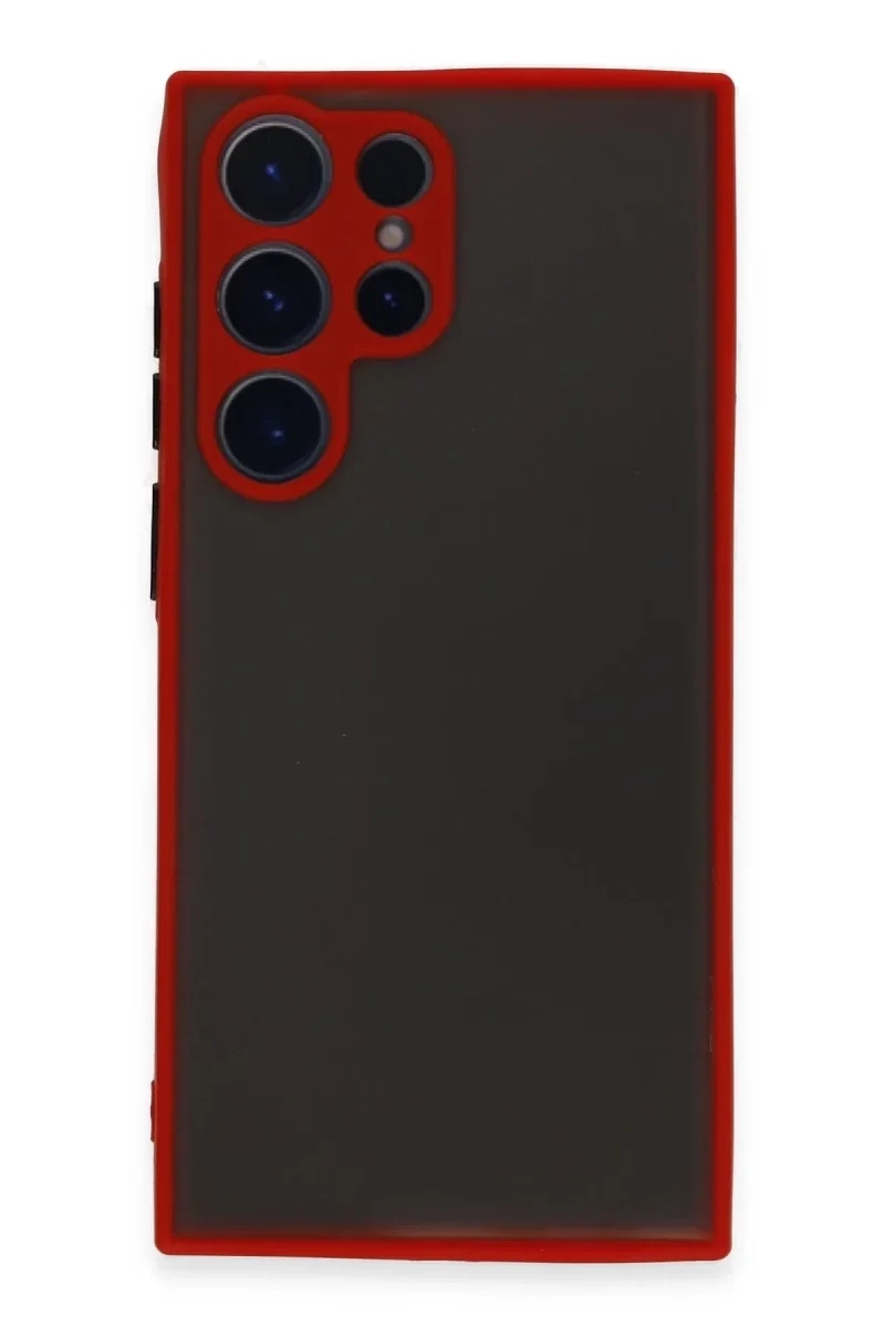 Samsung Galaxy S22 Ultra Kılıf Montreal Silikon Kapak - Kırmızı