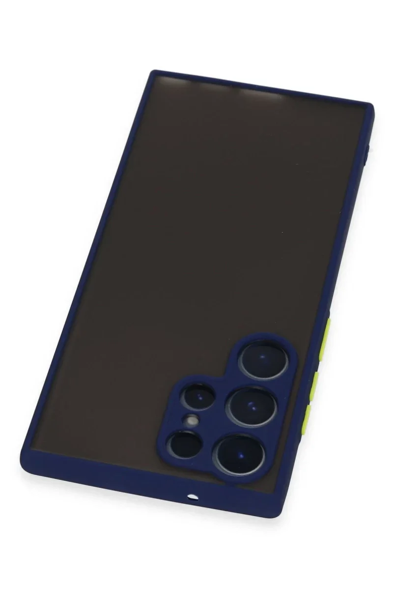 Samsung Galaxy S22 Ultra Kılıf Montreal Silikon Kapak - Lacivert