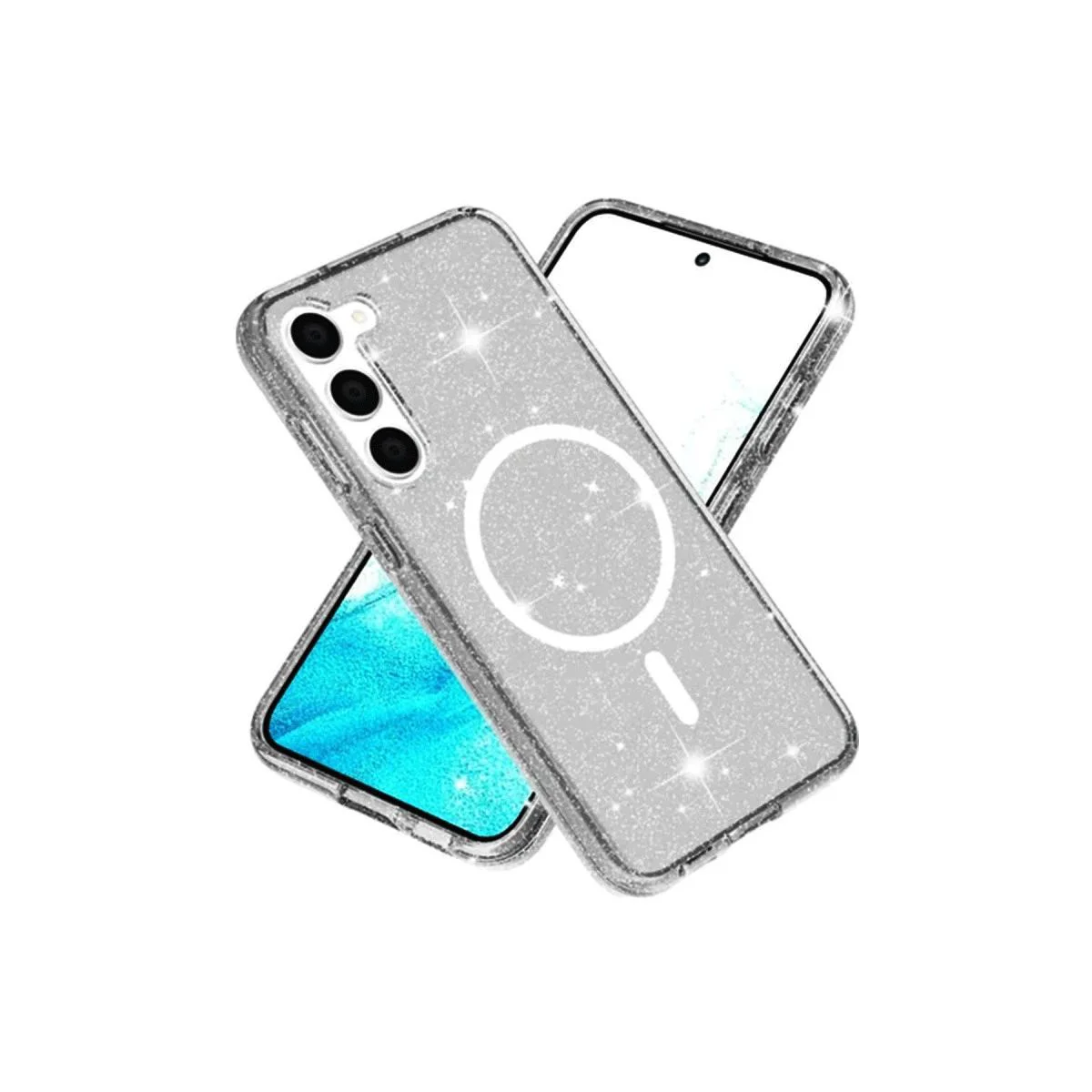 Samsung Galaxy S23 Fe ile Uyumlu Glow MagSafe Kılıf - Siyah Samsung Galaxy S23 Fe ile Uyumlu Glow MagSafe Kılıf - Siyah