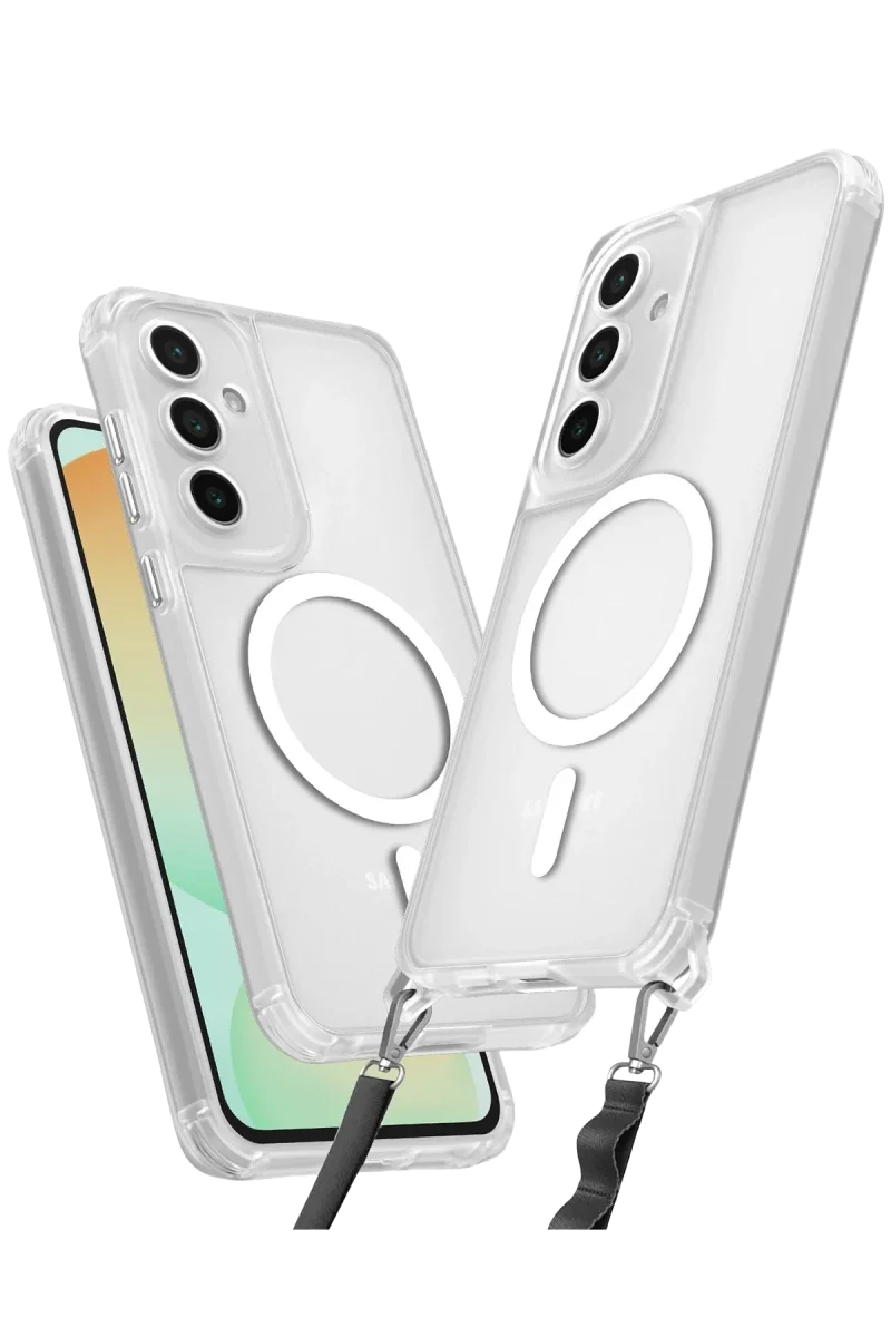 Samsung Galaxy S23 FE Kılıf Enka Magsafe Silikon Kılıf - Şeffaf