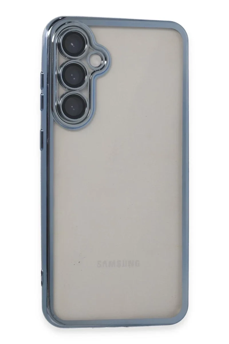 Samsung Galaxy S23 FE Kılıf Razer Lensli Silikon - Açık Mavi