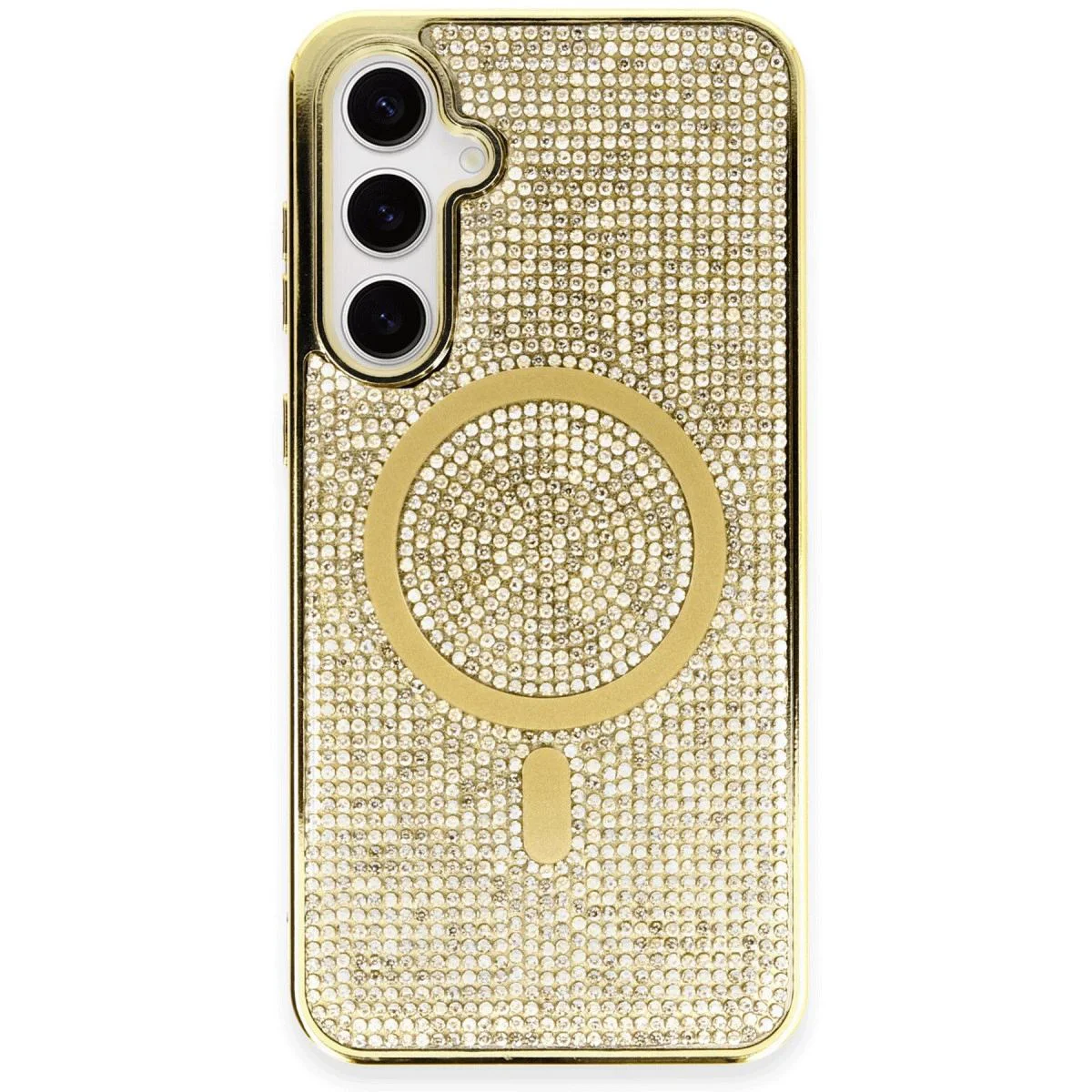 Samsung Galaxy S23 ile Uyumlu MagSafe Kapak Kılıf - Gold Diamond Şık Koruyucu Fiyatı, Yorumları ve Özellikleri