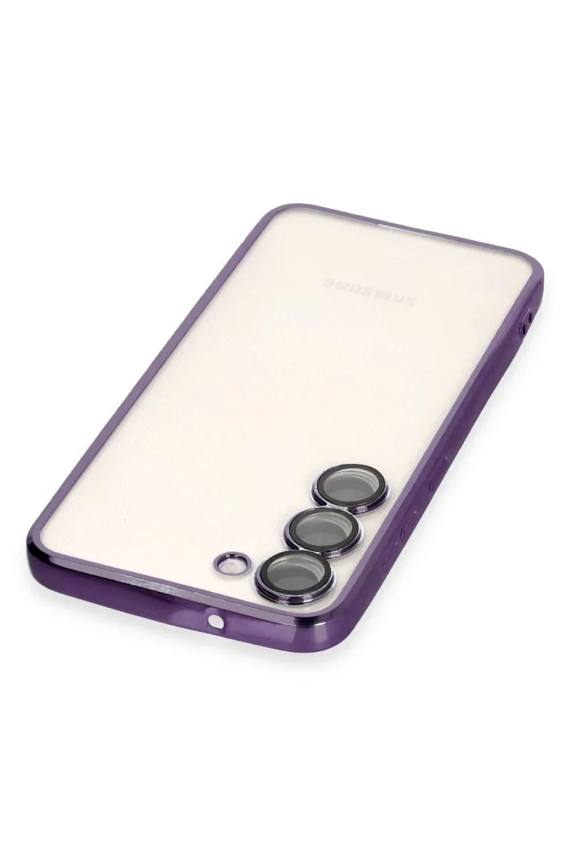 Samsung Galaxy S23 Kılıf Razer Lensli Silikon - Mor