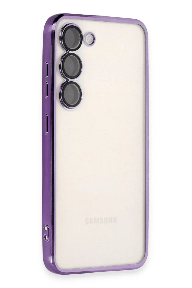 Samsung Galaxy S23 Kılıf Razer Lensli Silikon - Mor