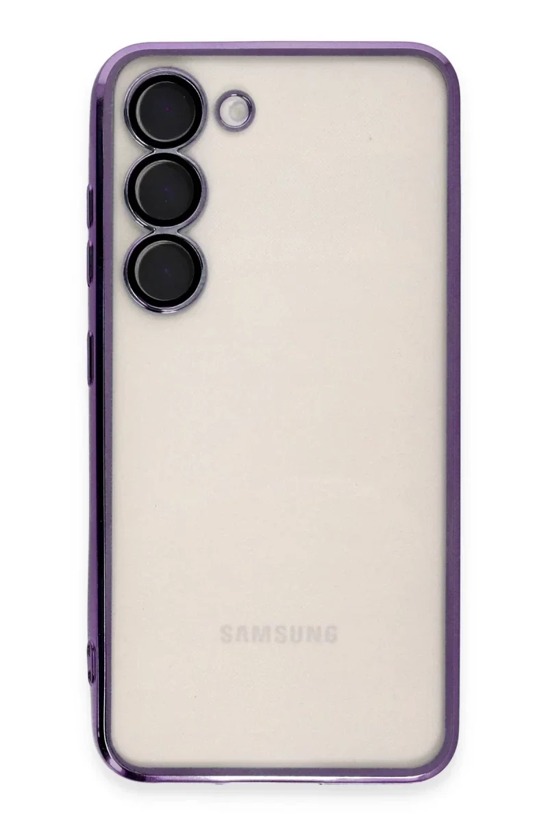 Samsung Galaxy S23 Kılıf Razer Lensli Silikon - Mor