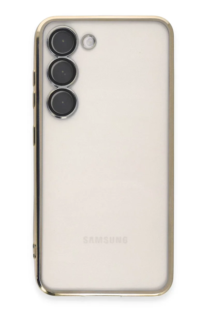 Samsung Galaxy S23 Plus Kılıf Razer Lensli Silikon - Gold