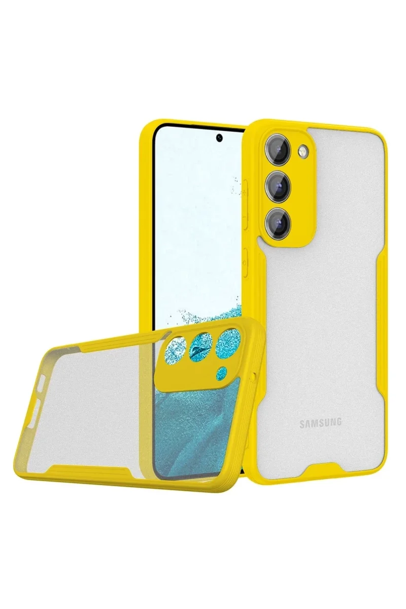 Samsung Galaxy S23 Plus Kılıf Platin Silikon - Sarı Samsung Galaxy S23 Plus Kılıf Platin Silikon - Sarı