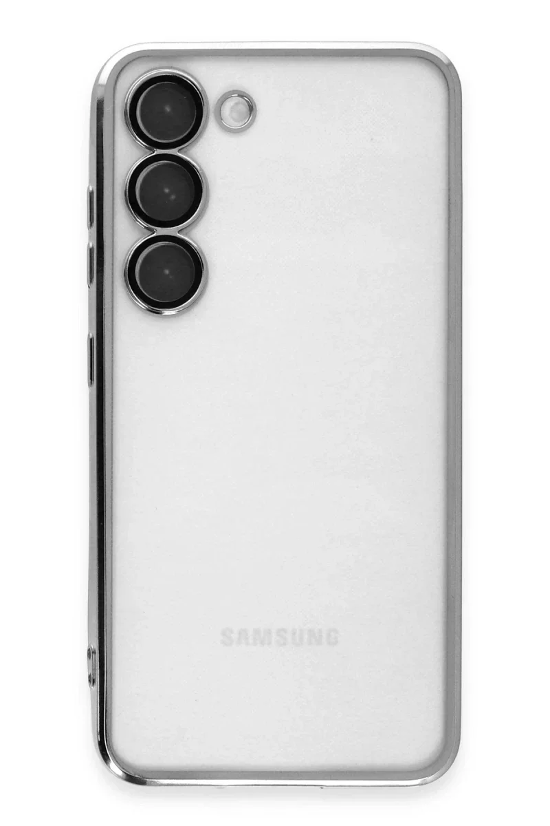 Samsung Galaxy S23 Plus Kılıf Razer Lensli Silikon - Gümüş
