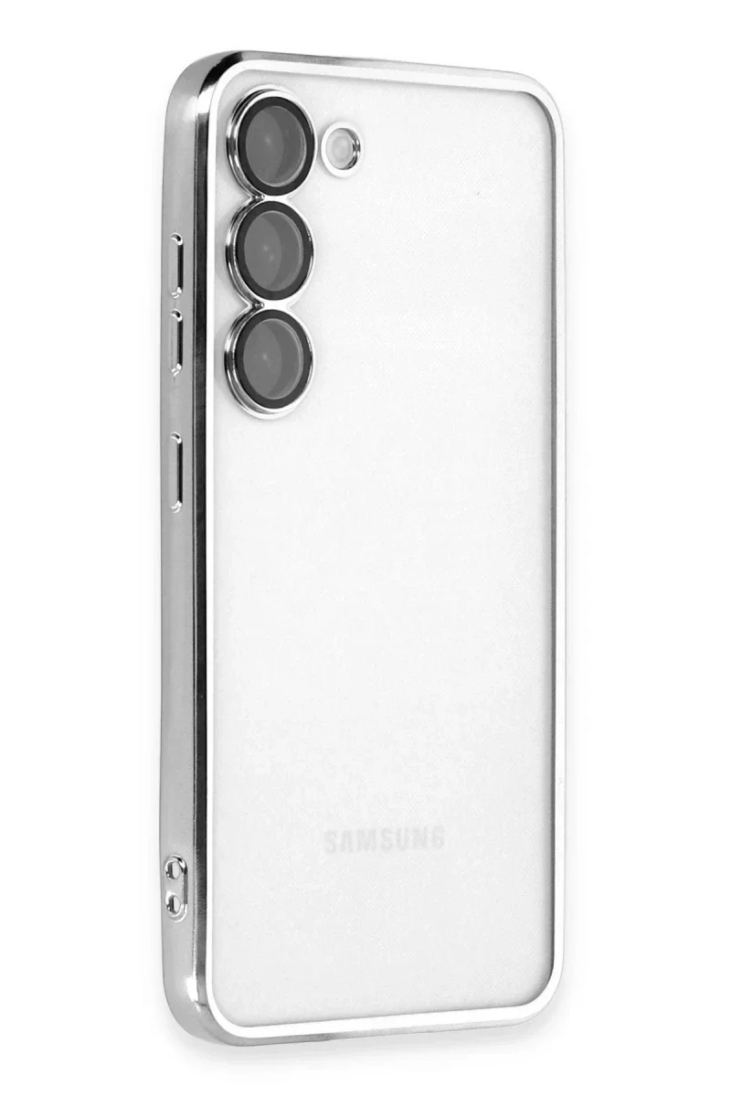 Samsung Galaxy S23 Plus Kılıf Razer Lensli Silikon - Gümüş