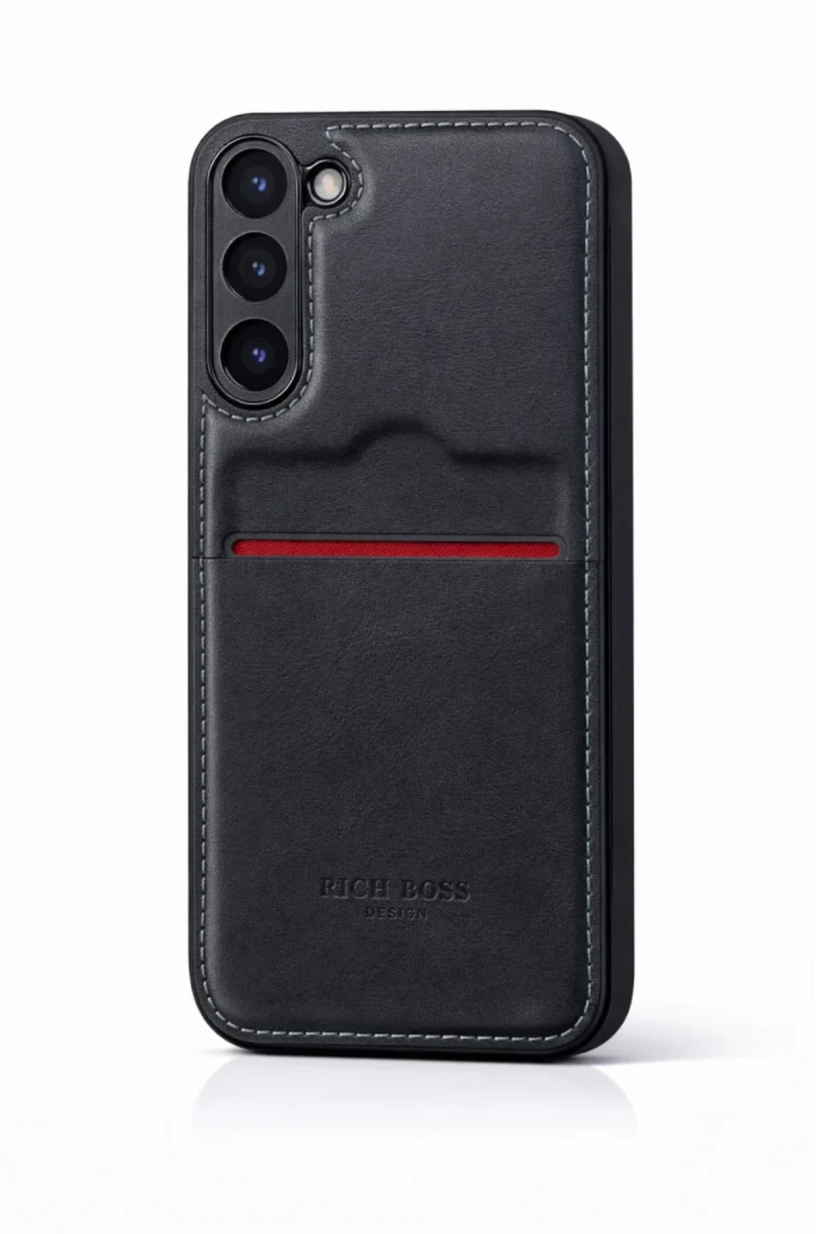 Samsung Galaxy S23 Plus Kartlıklı Rich Boss Lüx Deri Kılıf Lacivert