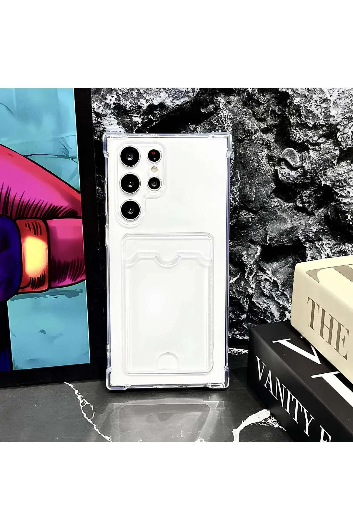 Samsung Galaxy S23 Transparent Kartlıklı Antişok Kılıf Şeffaf