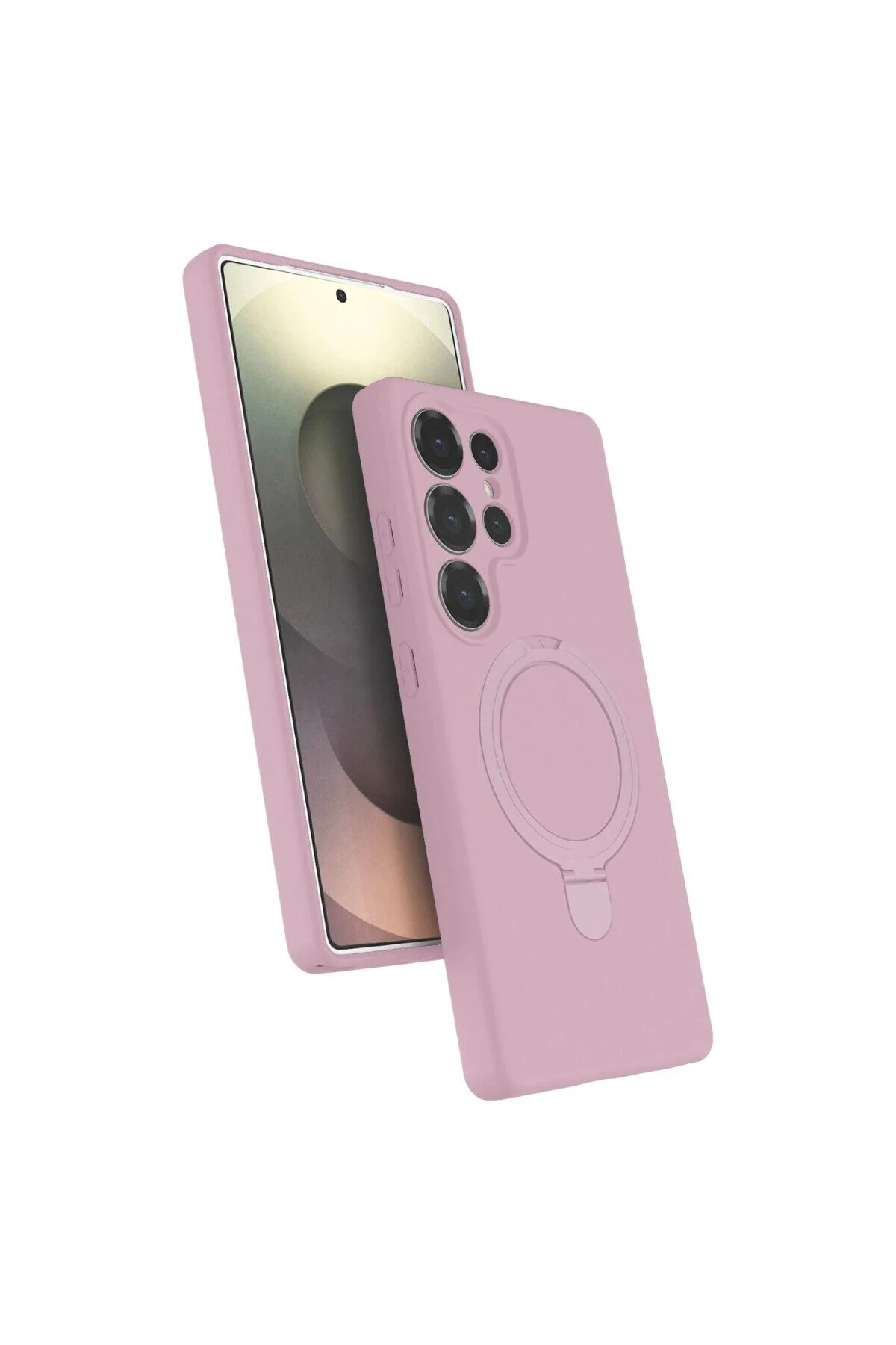 Samsung Galaxy S23 Ultra Regal Magsafe Standlı Kapak - Açık Pembe