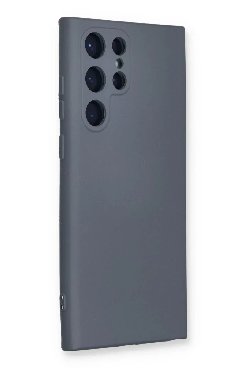 Samsung Galaxy S23 Ultra Kılıf Nano içi Kadife Silikon - Gri Samsung Galaxy S23 Ultra Kılıf Nano içi Kadife Silikon - Gri