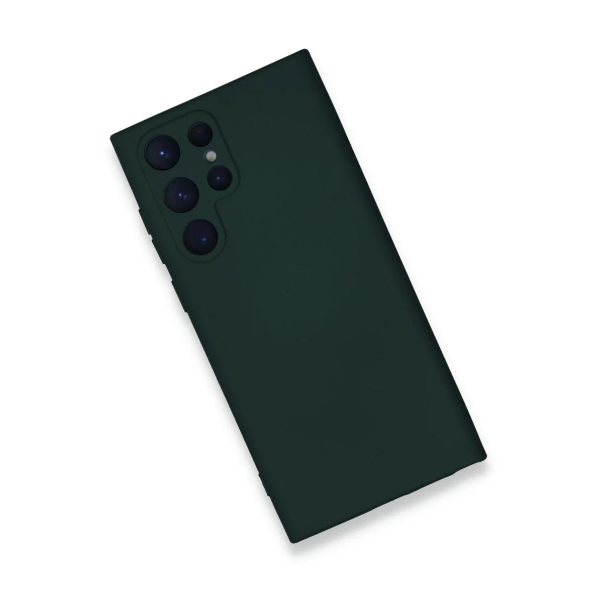 Samsung Galaxy S23 Ultra ile Uyumlu Nano İçi Kadife Silikon Kılıf - Koyu Yeşil