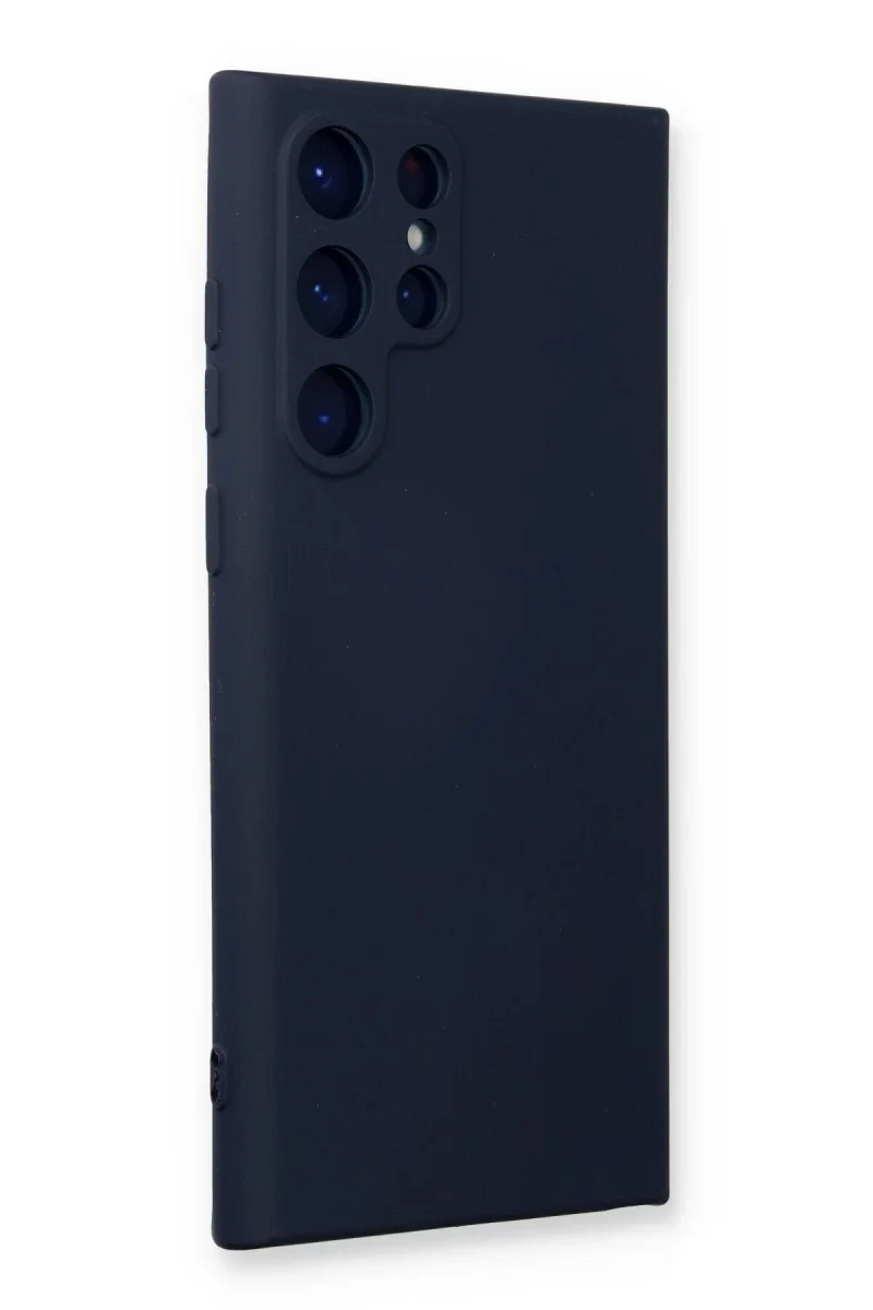 Samsung Galaxy S23 Ultra Kılıf Nano içi Kadife Silikon - Lacivert