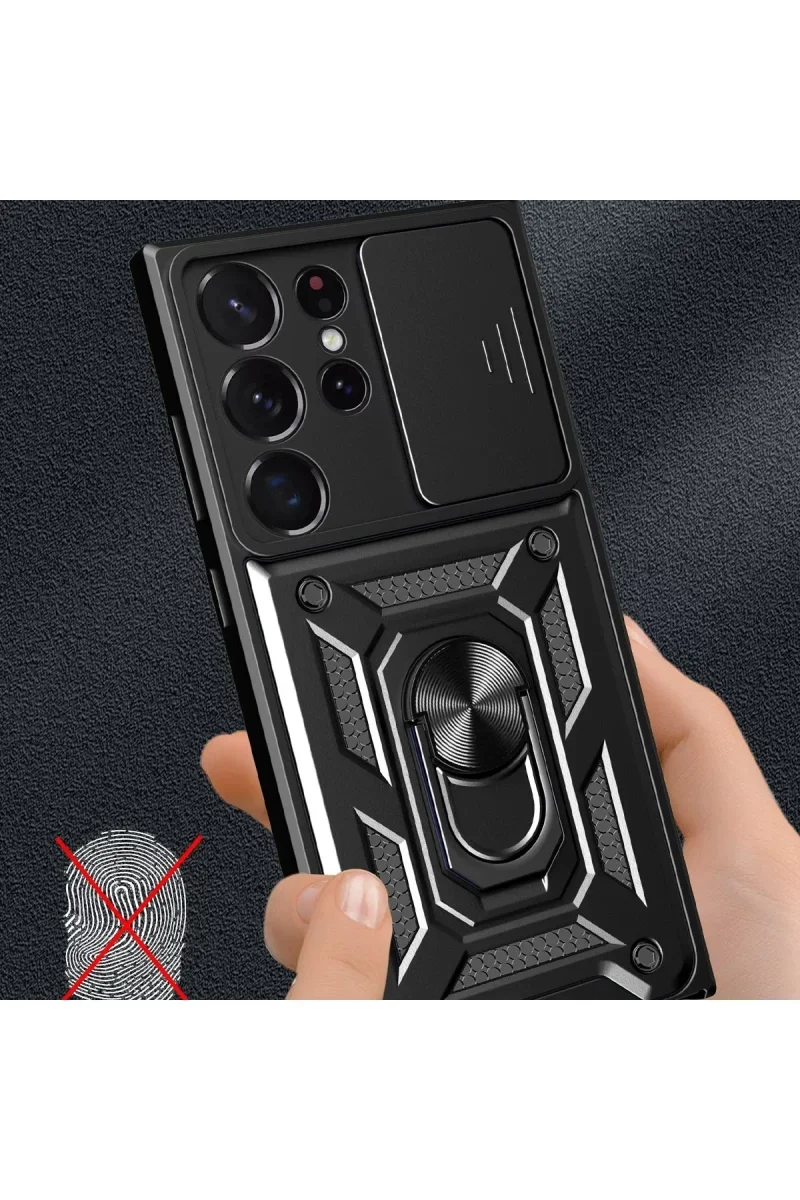 Samsung Galaxy S23 Ultra Kılıf Pars Lens Yüzüklü Silikon - Kırmızı Fiyatı, Yorumları ve Özellikleri