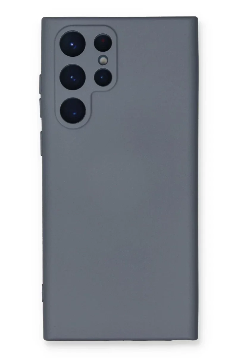 Samsung Galaxy S23 Ultra Kılıf Nano içi Kadife Silikon - Gri Samsung Galaxy S23 Ultra Kılıf Nano içi Kadife Silikon - Gri
