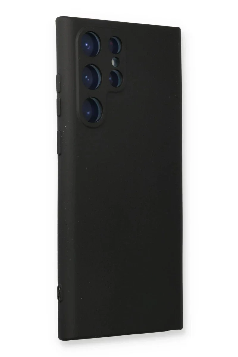 Samsung Galaxy S23 Ultra Kılıf Nano içi Kadife Silikon - Siyah