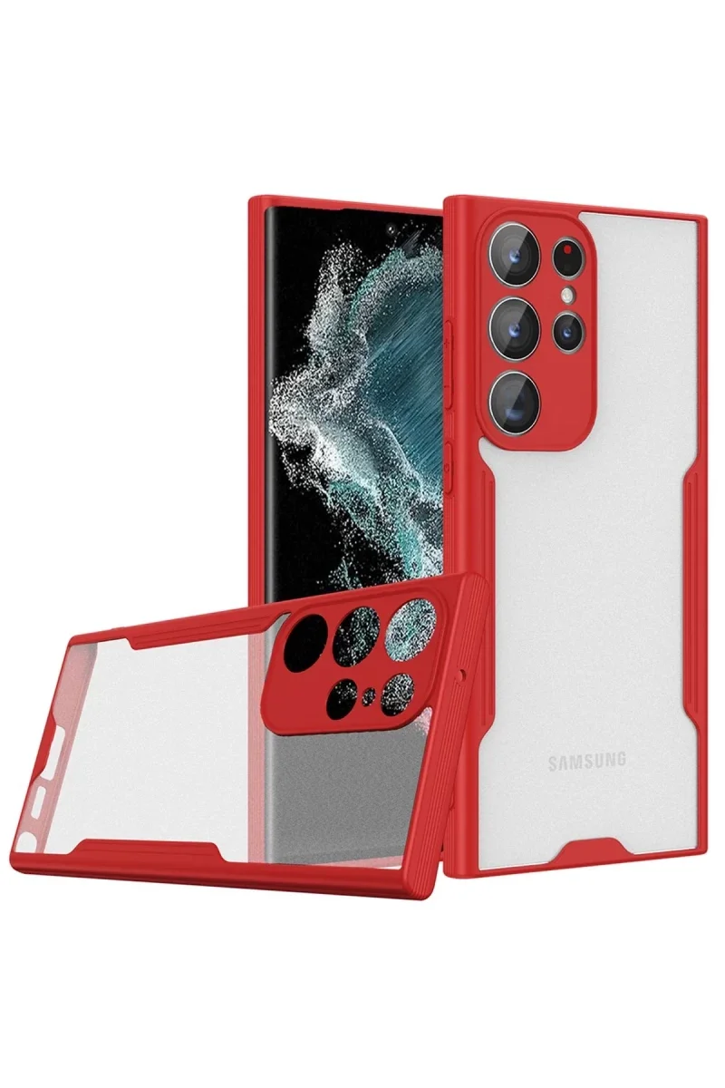 Samsung Galaxy S23 Ultra Kılıf Platin Silikon - Kırmızı Samsung Galaxy S23 Ultra Kılıf Platin Silikon - Kırmızı