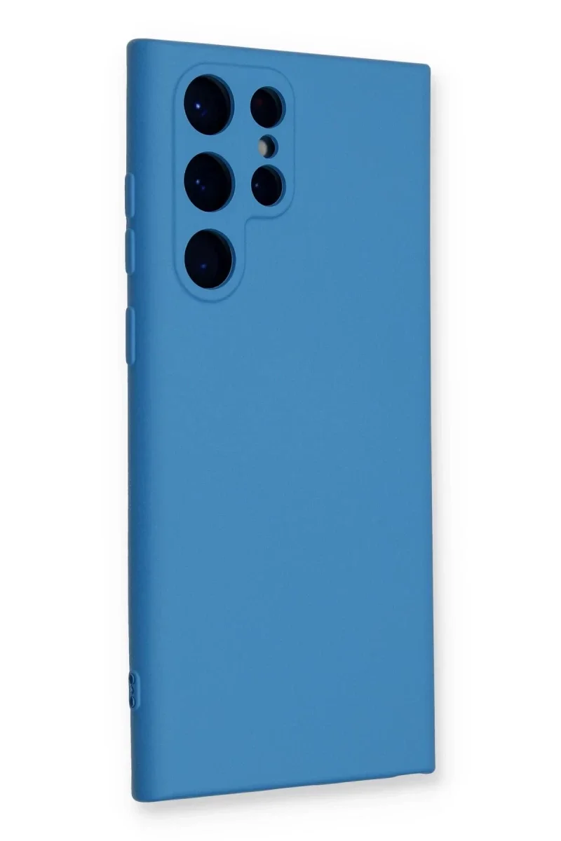 Samsung Galaxy S23 Ultra Kılıf Nano içi Kadife Silikon - Mavi Samsung Galaxy S23 Ultra Kılıf Nano içi Kadife Silikon - Mavi
