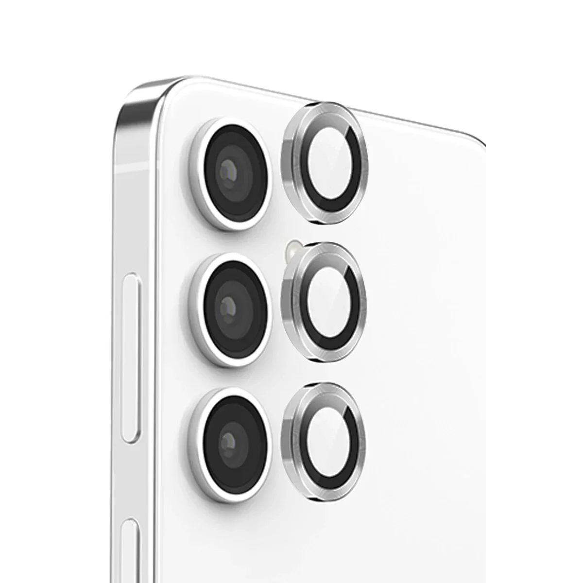 Samsung Galaxy S24 FE Raze Metal Kamera Lens - Gri