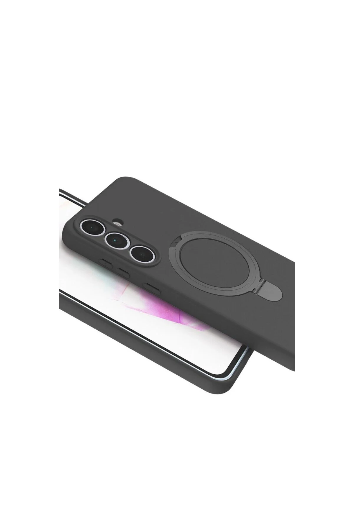 Samsung Galaxy S24 Fe Regal Magsafe Standlı Kapak - Titan Gri