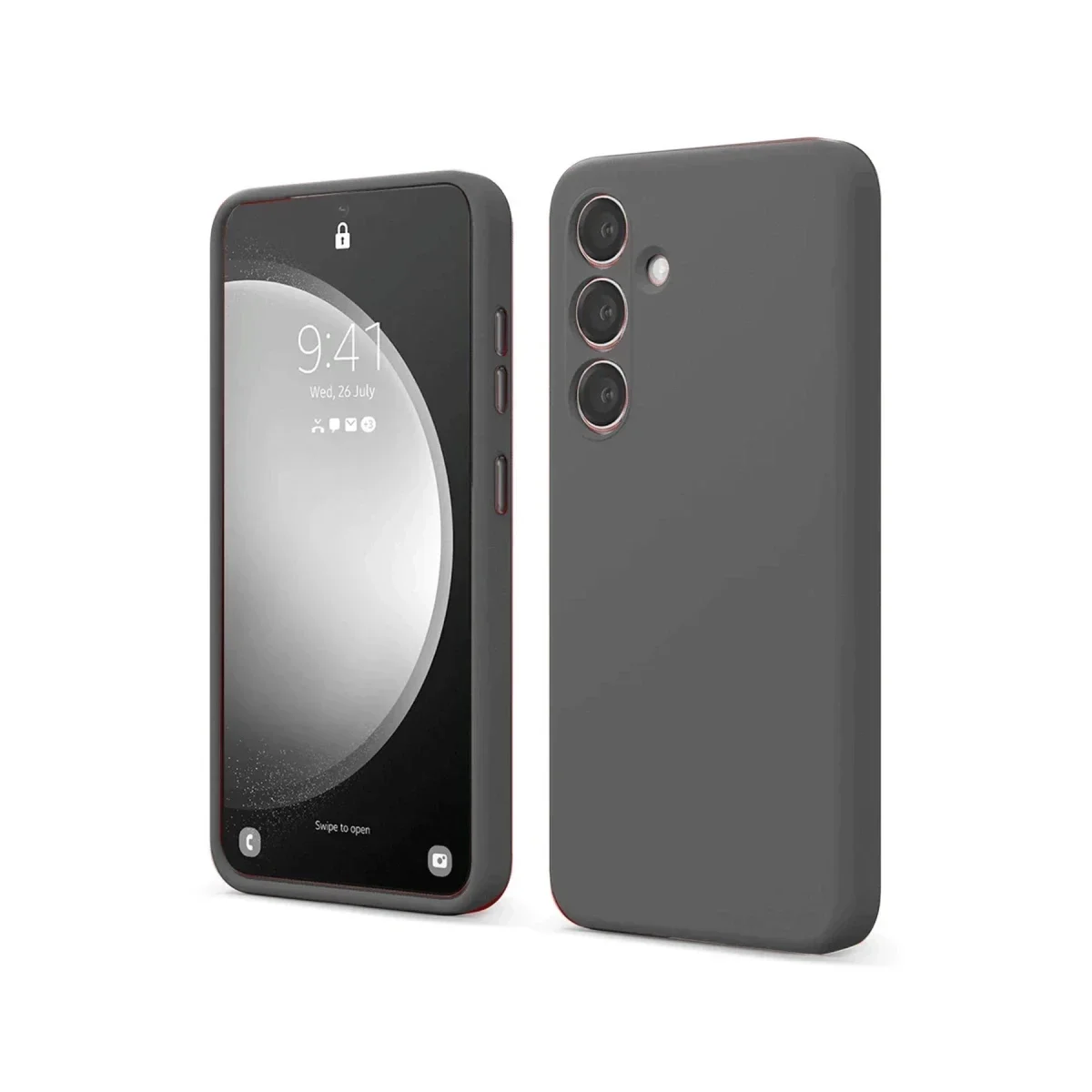 Samsung Galaxy S24 FE Kılıf First Silikon - Gri Samsung Galaxy S24 FE Kılıf First Silikon - Gri