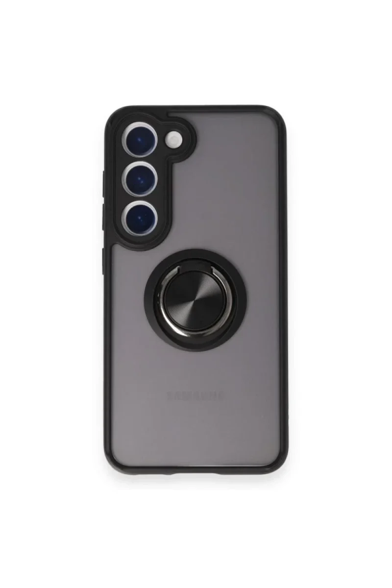 Samsung Galaxy S24 FE Kılıf Montreal Yüzüklü Silikon Kapak - Siyah Samsung Galaxy S24 FE Kılıf Montreal Yüzüklü Silikon Kapak - Siyah
