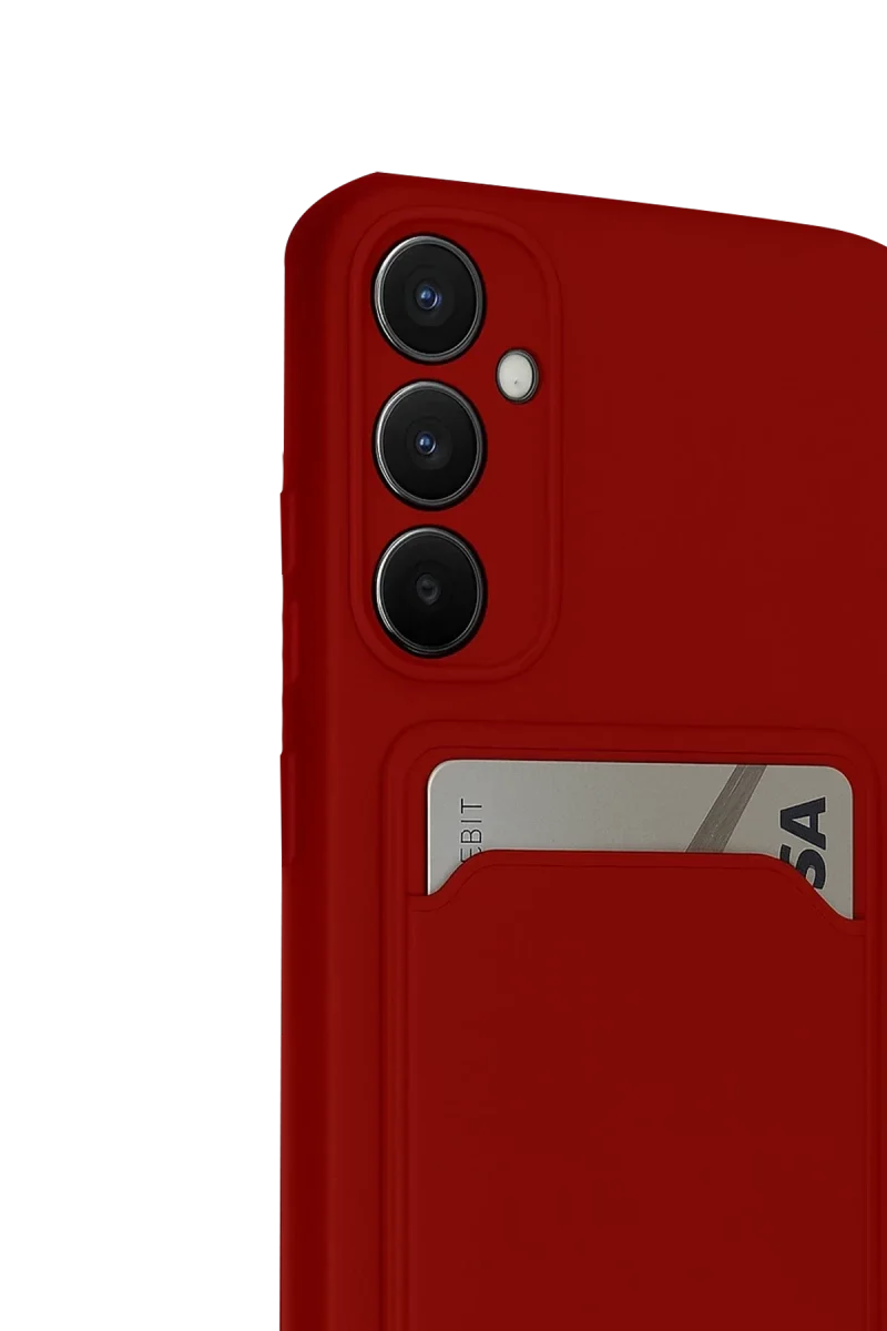Samsung Galaxy S24 FE Kılıf Kelvin Kartvizitli Silikon - Kırmızı Samsung Galaxy S24 FE Kılıf Kelvin Kartvizitli Silikon - Kırmızı