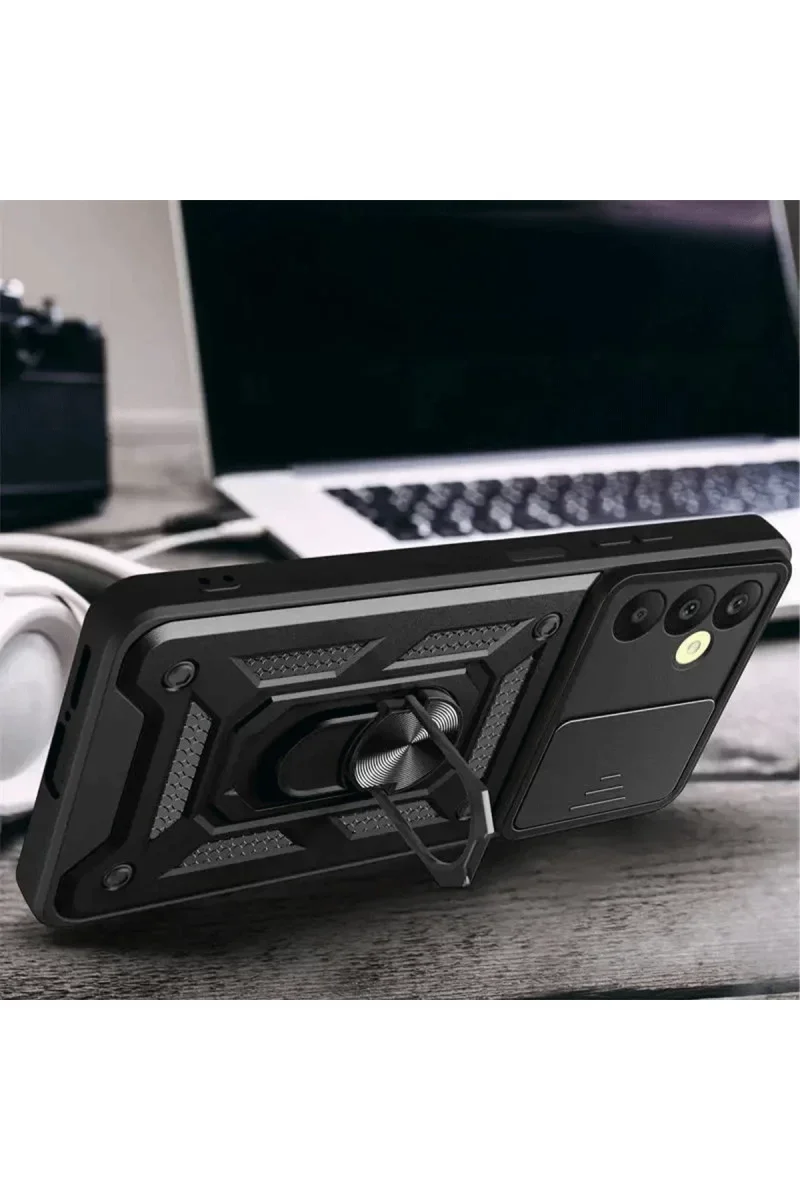 Samsung Galaxy S24 FE Pars Lens Yüzüklü Silikon - Kırmızı