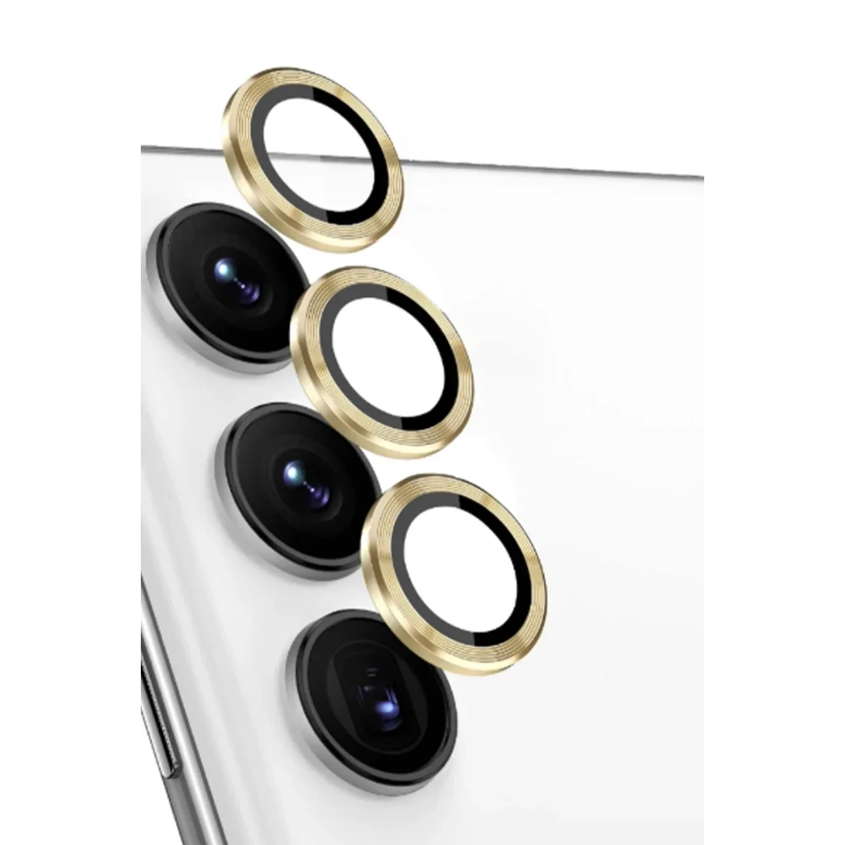 Samsung Galaxy S24 FE Raze Metal Kamera Lens - Sarı Samsung Galaxy S24 FE Raze Metal Kamera Lens - Sarı