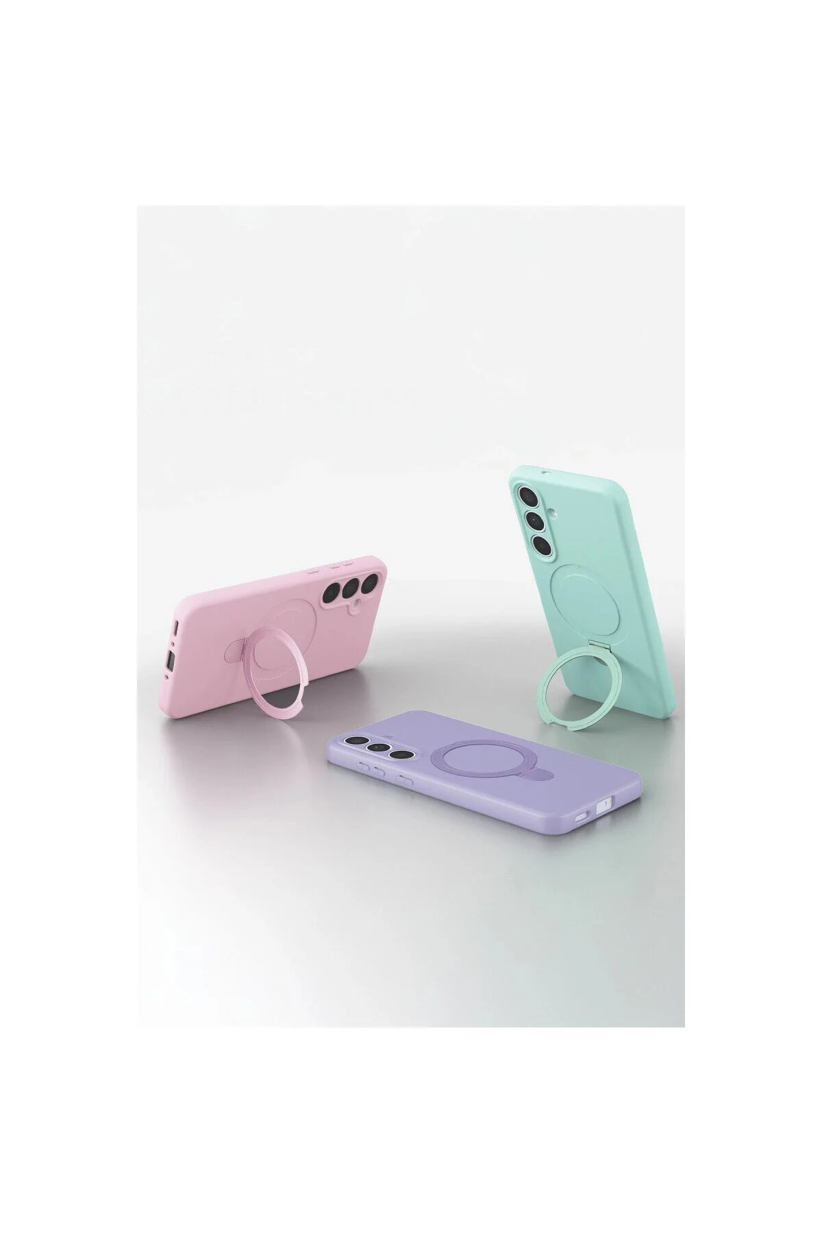 Samsung Galaxy S24 Fe Regal Magsafe Standlı Kapak - Titan Gri