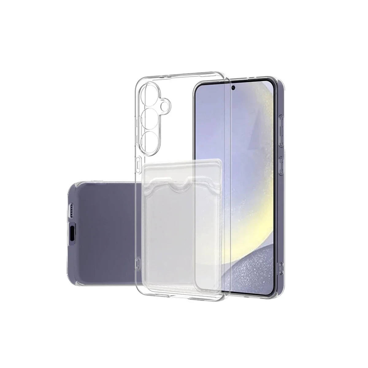 Samsung Galaxy S24 FE Kılıf Kart Şeffaf Silikon - Şeffaf Samsung Galaxy S24 FE Kılıf Kart Şeffaf Silikon - Şeffaf