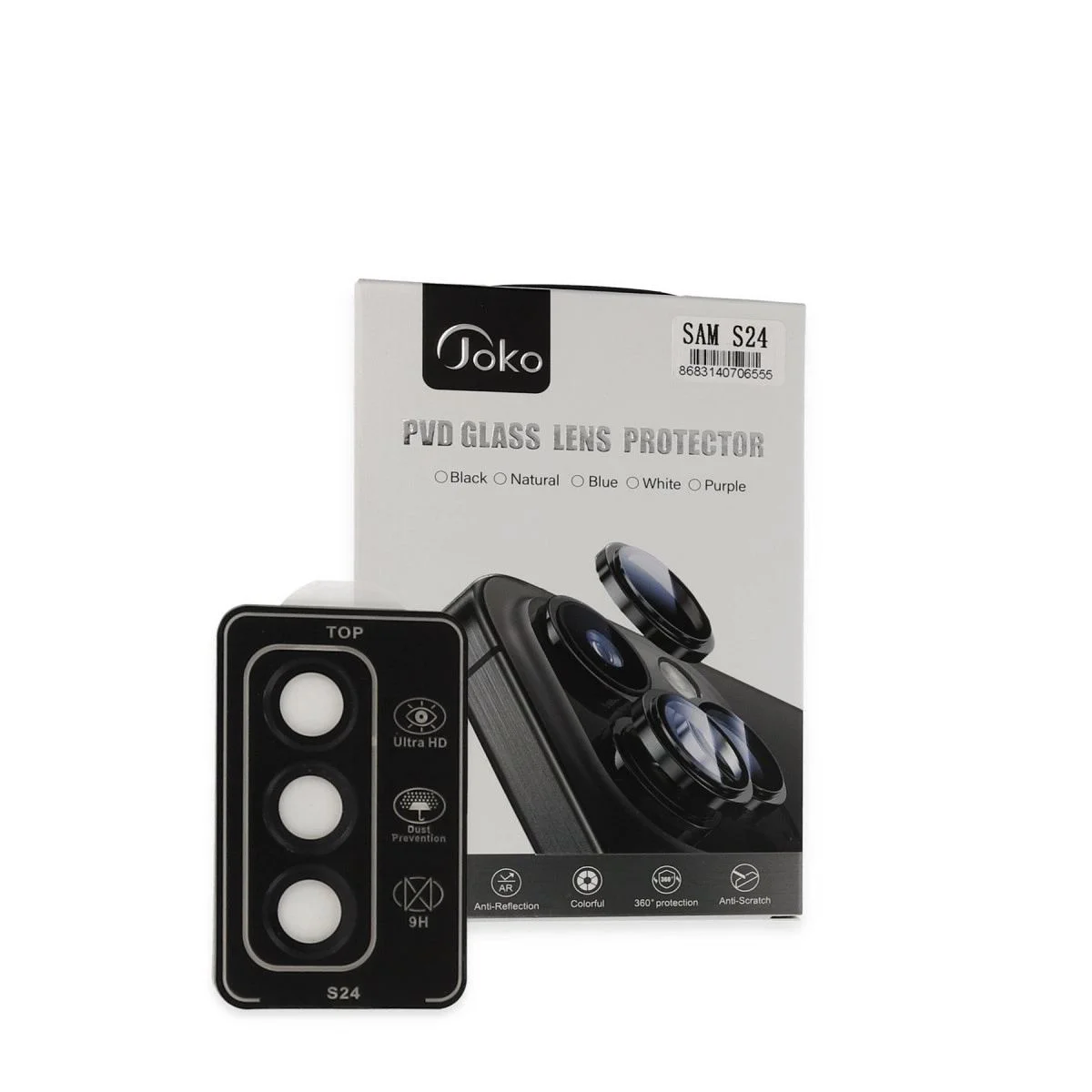 Samsung Galaxy S24 ile Uyumlu PVD Metal Kamera Lens Koruyucu - Siyah | 9H Sertlik Anti-Refleks Fiyatı, Yorumları ve Özellikleri